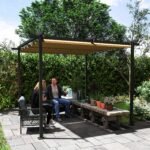3 x 3 m Sodo pergola su ištraukiamu stogu – Paveikslėlis 7