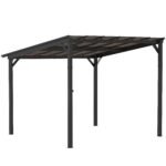 3 x 3 m laisvai pastatoma metalinė pergola su vandeniui ir UV spinduliams atspariu stogu