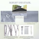 3,3 x 3,3 m Sulankstoma pavėsinė su saulės energijos LED apšvietimu ir tinklelinėmis užuolaidomis – Paveikslėlis 7