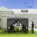 3x3 m Sulankstomas Paviljonas su 4 Šoninėmis Sienomis ir UV apsauga – Paveikslėlis 3