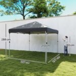 3x3 m sulankstomas, reguliuojamo aukščio paviljonas su 2 šoninėmis sienelėmis – Paveikslėlis 3