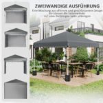 3x3 m sulankstomas, reguliuojamo aukščio paviljonas su 2 šoninėmis sienelėmis – Paveikslėlis 4