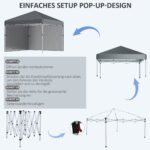 3x3 m sulankstomas, reguliuojamo aukščio paviljonas su 2 šoninėmis sienelėmis – Paveikslėlis 6