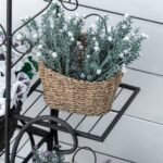 4 pakopu metalinis augalu stovas vidaus ir laukui 7