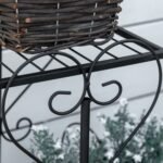 4 pakopu metalinis augalu stovas vidaus ir laukui 9