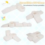 5 dalių putplasčio blokelių žaidimų rinkinys vaikams su kamuoliukų baseinu (Smėlio) – Paveikslėlis 3