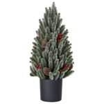 50 cm aukščio mini Kalėdų eglutė su apšerkšnijimu