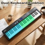 61 klavišų elektroninio pianino rinkinys su reguliuojamu stovu (Juoda) – Paveikslėlis 4