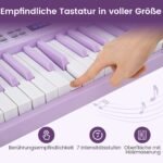 61 klavišų sulankstomas elektroninis sintezatorius su MIDI funkcija (Violetinė) – Paveikslėlis 4