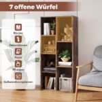 7 kubelių knygų lentyna pastatoma vertikaliai arba horizontaliai (Kaimiška ruda) – Paveikslėlis 5