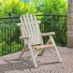 Adirondack sodo kėdė iš eglės medienos su aukštu atlošu – Paveikslėlis 8