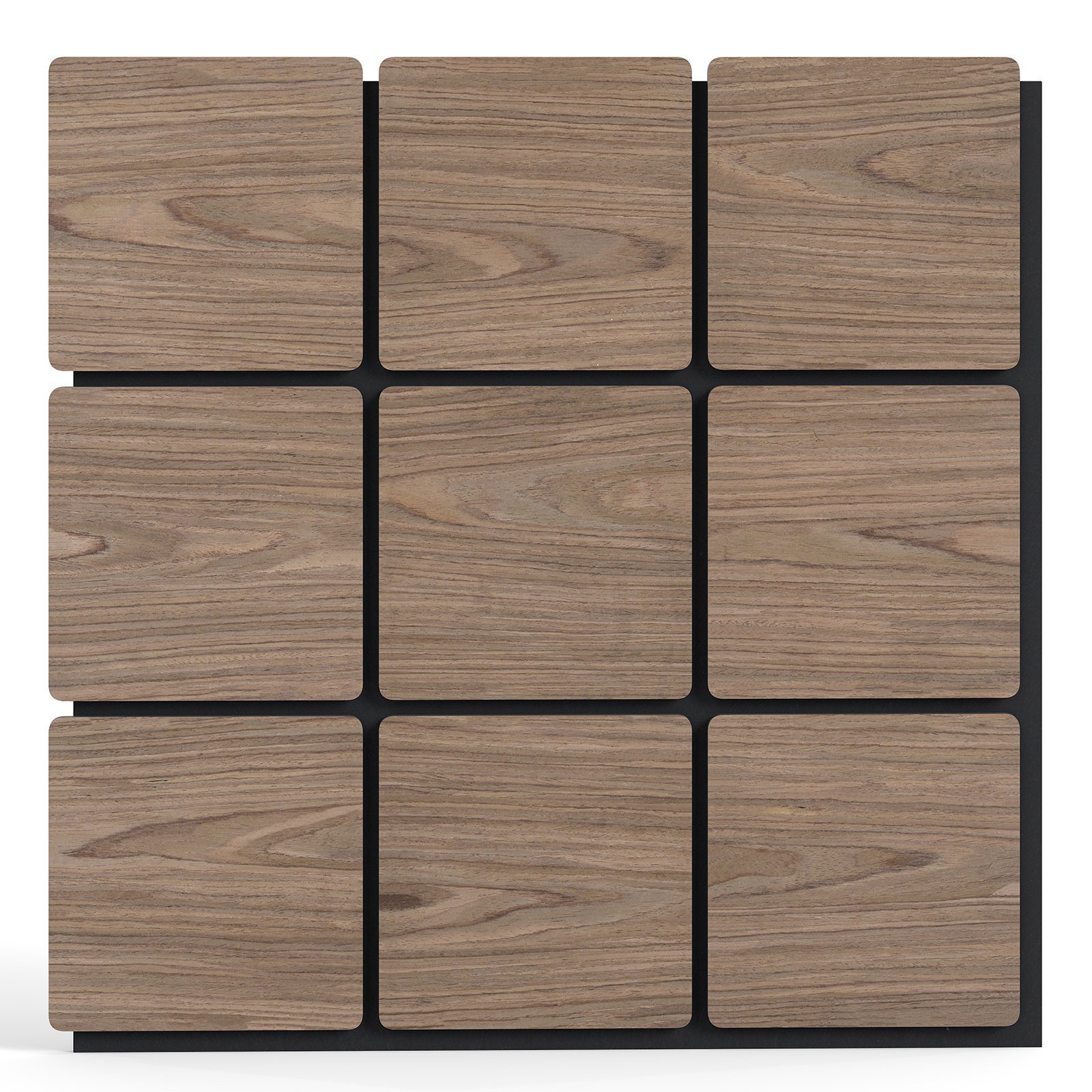 Akustinės medžio faneros plokštės garso slopinimui 4 vnt (Ruda)