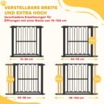 Apsauginiai varteliai šunims, reguliuojamo pločio 76-104 cm, montuojami be gręžimo – Paveikslėlis 4