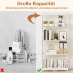 Atvira 5 aukštų lentyna su rombine struktūra (Balta) – Paveikslėlis 3