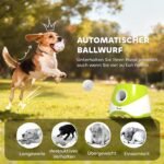 Automatinis kamuoliukų metiklis mažiems ir vidutiniams šunims, 3 atstumai ir 3 kamuoliukai