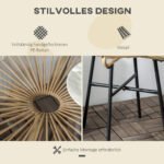 Boho stiliaus lauko šoninis PE ratano staliukas – Paveikslėlis 5