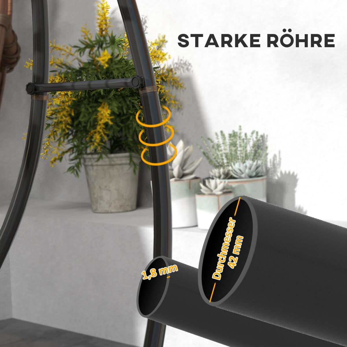 C formos pakabinamo krėslo stovas iki 150 kg – Paveikslėlis 5