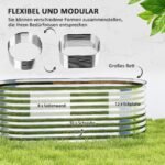 Cinkuoto plieno modulinė pakelta lysvė su atviru dugnu