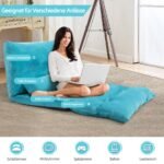 Daugiafunkcinė sudedama grindų sofa-lova su reguliuojama 6 padėčių atrama (Mėlyna) – Paveikslėlis 5
