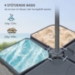 Didelis konsolinis skėtis nuo saulės su kryžminiu pagrindu – Paveikslėlis 8