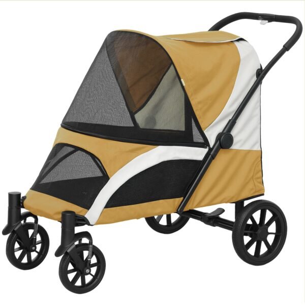 Didelis sulankstomas šunų vežimėlis