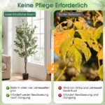 Dirbtinis alyvmedis su tikroviškomis uogomis ir samanotu vazonu 2 vnt. (Žalia) – Paveikslėlis 4