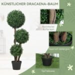 Dirbtinis trijų rutulių buksmedis su mediniu kamienu – Paveikslėlis 4