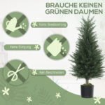 Dirbtinių kiparisų rinkinys (2 vnt.), 90 cm aukščio, atsparūs UV spinduliams – Paveikslėlis 5