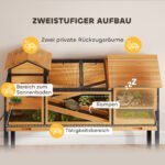 Dviaukštis medinis vėžlių namelis su dviem erdvėmis ir ištraukiamu padėklu – Paveikslėlis 4