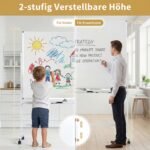 Dvipusė magnetinė aukščio reguliavimo lenta su ratukais (Balta) – Paveikslėlis 3