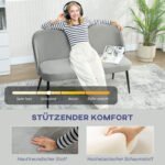 Dvivietė moderni aksominė sofa – Paveikslėlis 4
