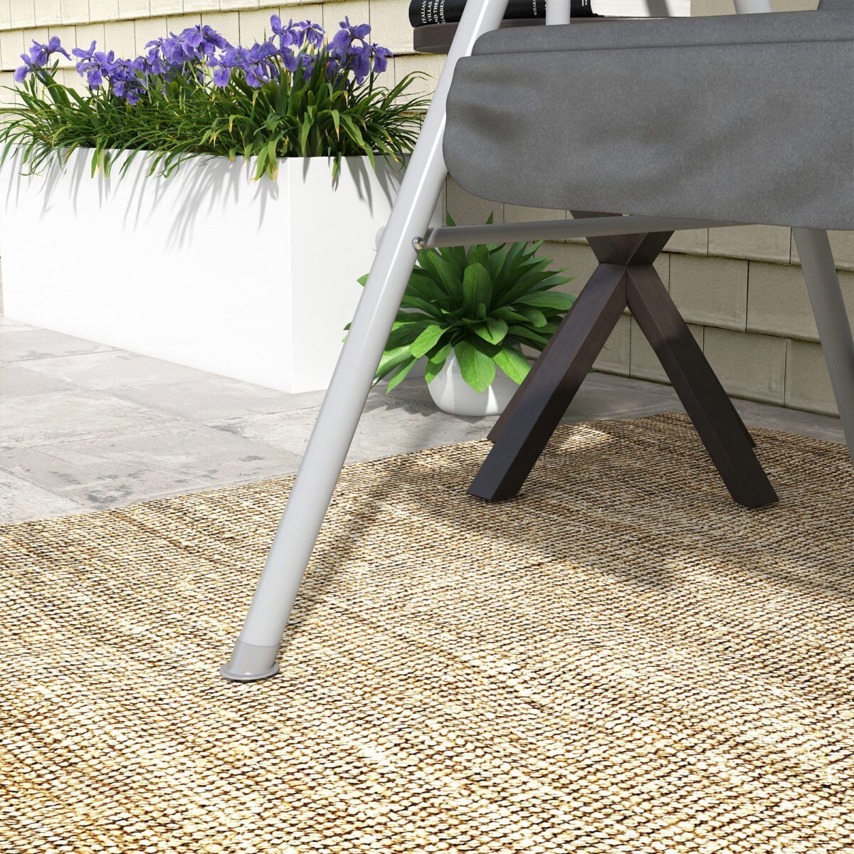 Dvivietės sodo sūpuoklės su stogeliu ir integruotu staliuku – Paveikslėlis 8