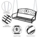 Dvivietis pakabinamas metalinis sūpynių suoliukas su grandinėmis – Paveikslėlis 5