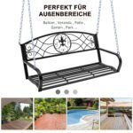 Dvivietis pakabinamas metalinis sūpynių suoliukas su grandinėmis – Paveikslėlis 7