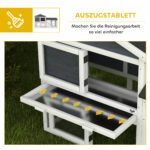 Eglės medienos smulkių gyvūnų namelis su išbėgimo zona ir ištraukiamu padėklu – Paveikslėlis 6