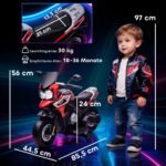 Elektrinis motociklas 18-36 mėnesių vaikams su nuimamais pagalbiniais ratais ir sklandaus starto funkcija – Paveikslėlis 3