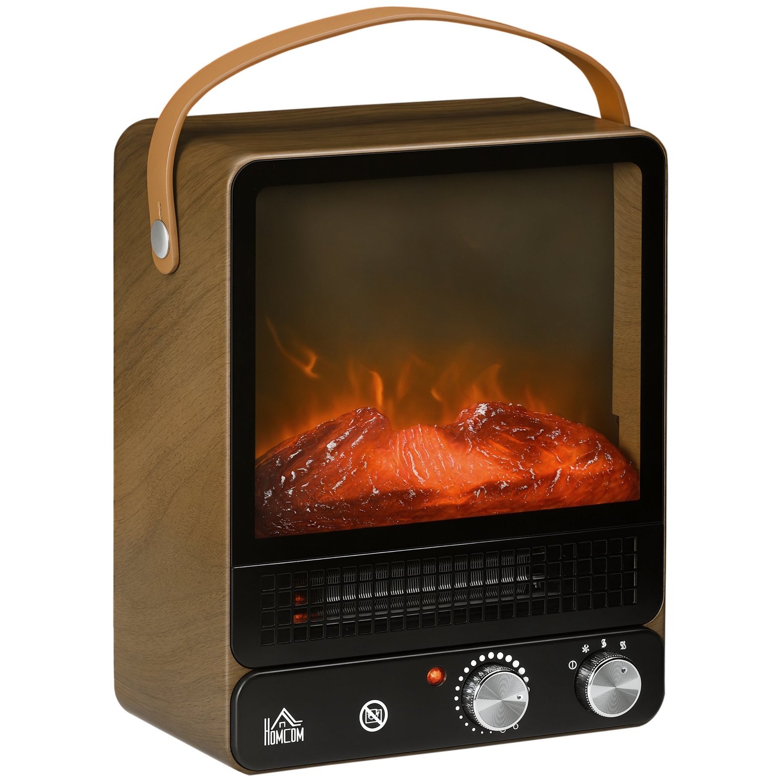 Elektrinis židinys su realistiškomis liepsnomis ir 3 šildymo režimais