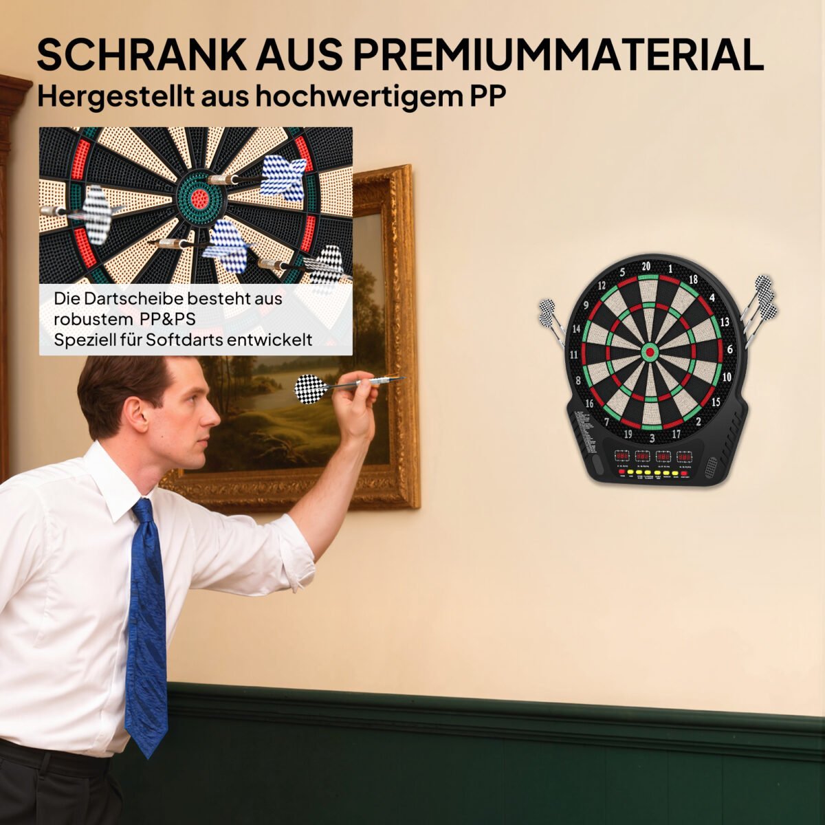 Elektroninė smiginio lenta su automatiniu taškų skaičiavimu ir 27 žaidimais – Paveikslėlis 5