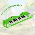 Elektroninė vaikiška klaviatūra su 25 klavišais ir gyvūnų dizainu (Žalia) – Paveikslėlis 2