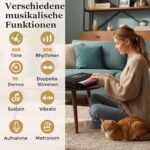 Elektroninis klaviatūros rinkinys su 61 klavišais ir reguliuojamu stovu (Juoda)