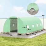 Erdvus plėvelinis šiltnamis 6x3x2 m su 8 langais ir tinkleliais nuo vabzdžių bei tvirtu plieno rėmu – Paveikslėlis 3