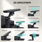 Ergonominė biuro kėdė su kojų atrama ir atlenkiamais porankiais