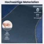 Ergonominė biuro kėdė su reguliuojamu atlošu ir galvos atrama (Mėlyna)