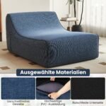 Ergonomiškas pripučiamas poilsio krėslas su nuimamu užvalkalu (Mėlyna) – Paveikslėlis 3