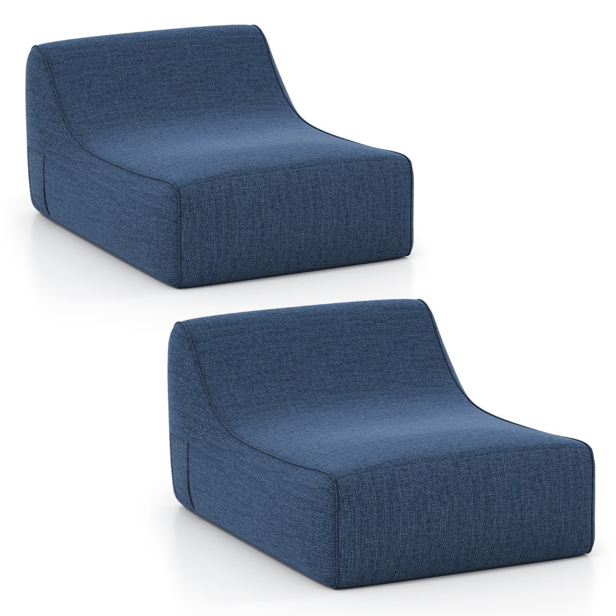 Ergonomiškas pripučiamas poilsio krėslas su nuimamu užvalkalu (Mėlyna)