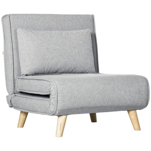 FOTELIS-LOVA su 6 pakopų atlošo reguliavimu ir lino imitacijos audiniu