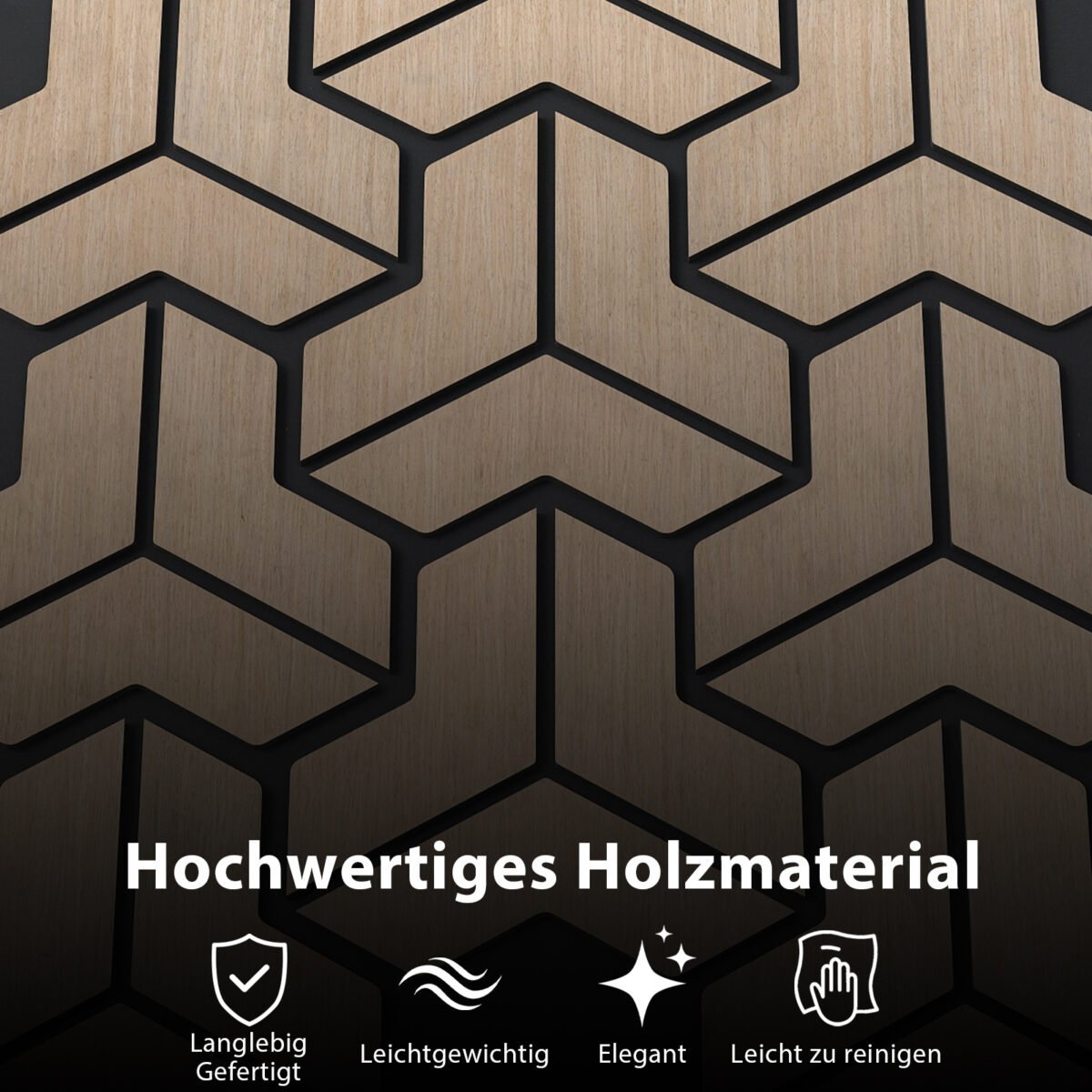 Garso izoliaciniai akustiniai skydeliai su netaisyklingomis medžio juostelėmis (Natūrali) – Paveikslėlis 4