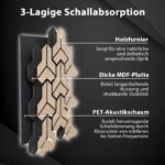 Garso izoliaciniai akustiniai skydeliai su netaisyklingomis medžio juostelėmis (Natūrali) – Paveikslėlis 5