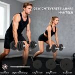 Grindis tausojantis reguliuojamo svorio hantelių rinkinys 40 kg