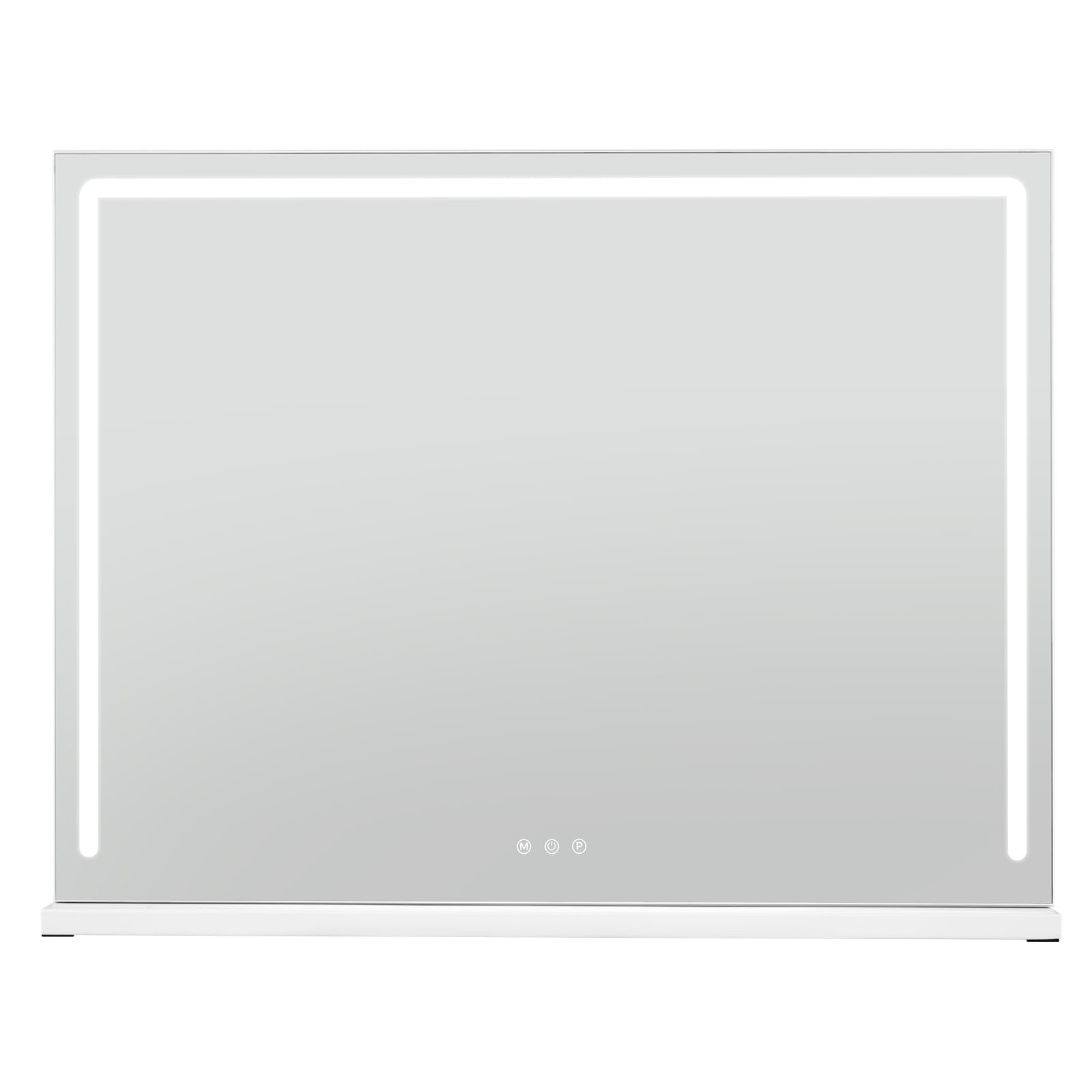 Holivudo stiliaus apšviestas makiažo veidrodis su reguliuojamu apšvietimu ir jutikliniu valdymu (Sidabrinė)